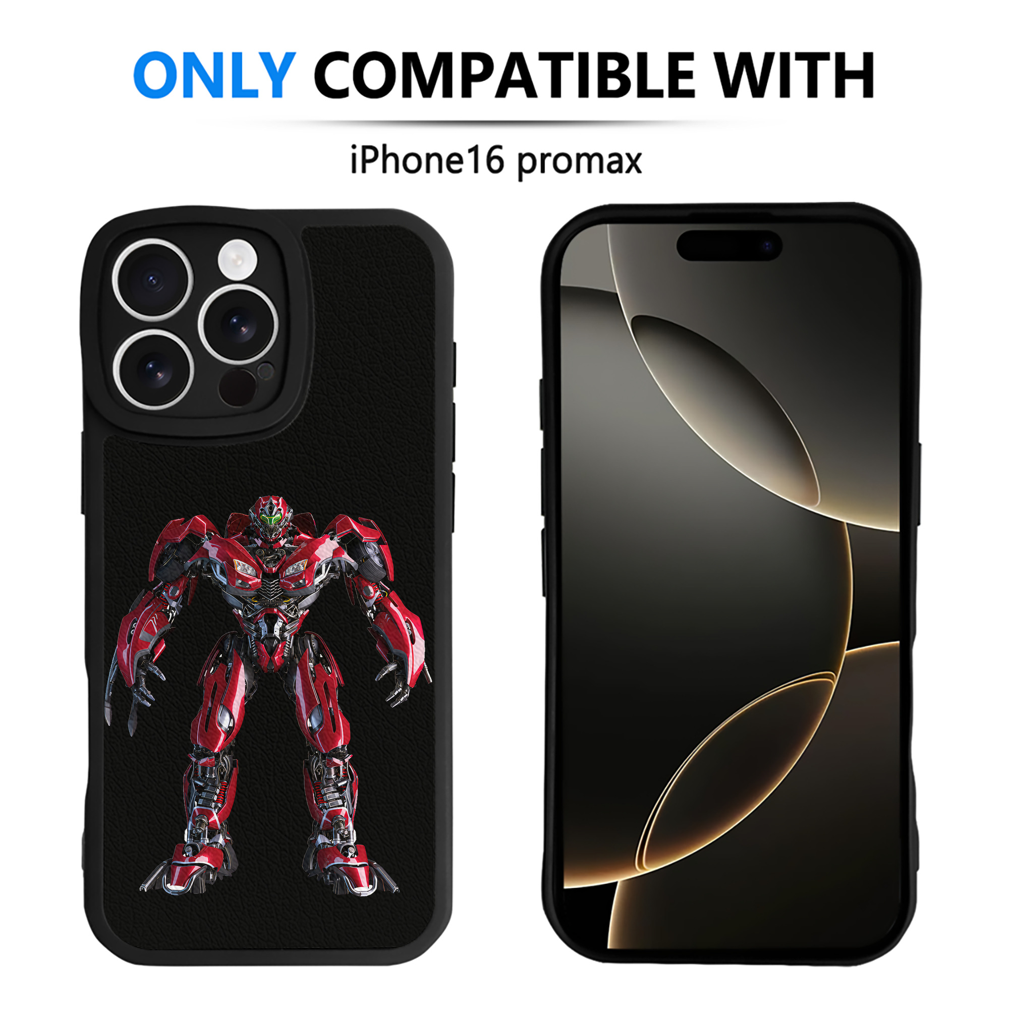 （画像用） Transformers トランスフォーマー 【iPhone 16シリーズ対応】シリコンスマホケース（レザー調） 材質：シリコン